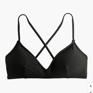 J crew Blue French cross back bikini top